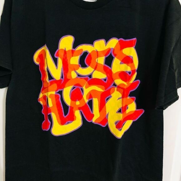 Goat Crew More Love Less Hate Puff Print Short Sleeve T-Shirt Women Size Medium - Picture 2 of 4